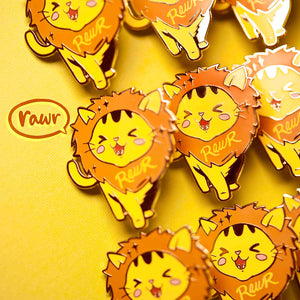 Rawr Lion Cat Enamel Pin Brooches & Lapel Pins Flair Fighter