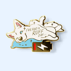 "I've Had a Ruff Day" Husky Enamel Pin Brooches & Lapel Pins Flair Fighter