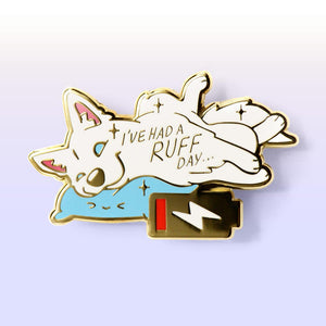 "I've Had a Ruff Day" Husky Enamel Pin Brooches & Lapel Pins Flair Fighter