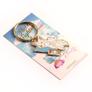 "I've Had a Ruff Day" Husky Enamel Keychain  Flair Fighter