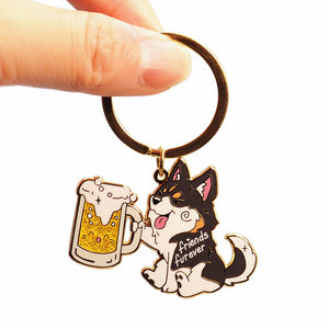 Friends Furever Husky Enamel Keychain Keychains Flair Fighter