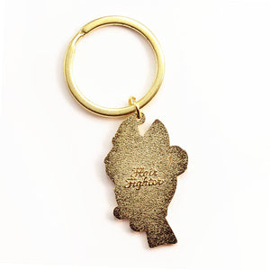 Stubborn Husky Enamel Keychain  Flair Fighter