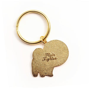 Space Dog Husky Enamel Keychain  Flair Fighter