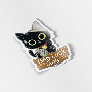 Bad Luck Club Black Cat Vinyl Sticker Decorative Stickers Flair Fighter