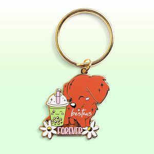 "Besteas Forever" Golden Retriever Enamel Keychain  Flair Fighter
