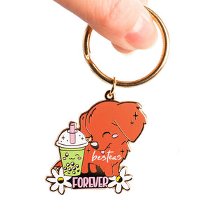 "Besteas Forever" Golden Retriever Enamel Keychain  Flair Fighter