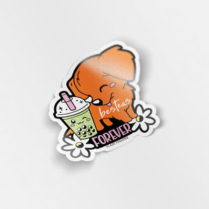 "Besteas Forever" Golden Retriever Vinyl Sticker Decorative Stickers Flair Fighter