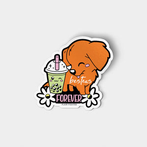 "Besteas Forever" Golden Retriever Vinyl Sticker Decorative Stickers Flair Fighter