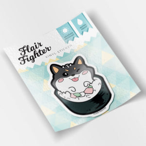 Black & Tan Shiba Inu Maki Sushi Roll Vinyl Sticker Decorative Stickers Flair Fighter