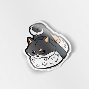 Black & Tan Shiba Inu Sushi Vinyl Sticker Decorative Stickers Flair Fighter
