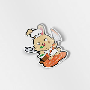 Bunny Cook Vinyl Sticker Decorative Stickers Flair Fighter
