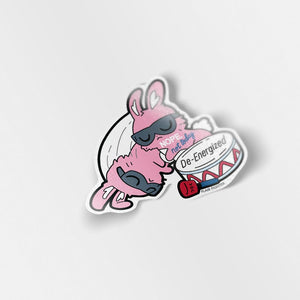 De-Energized Bunny Vinyl Sticker Decorative Stickers Flair Fighter