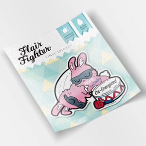 De-Energized Bunny Vinyl Sticker Decorative Stickers Flair Fighter