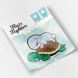 Rabbit & Turtle Vinyl Sticker Decorative Stickers Flair Fighter