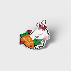 I Carrot About You Bunny Vinyl Sticker Decorative Stickers Flair Fighter