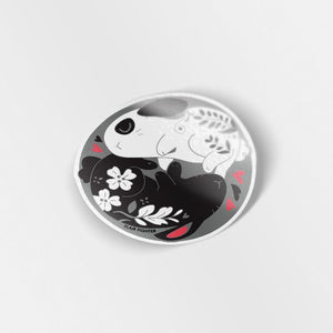 Black & White Bunnies Flop Vinyl Sticker Decorative Stickers Flair Fighter