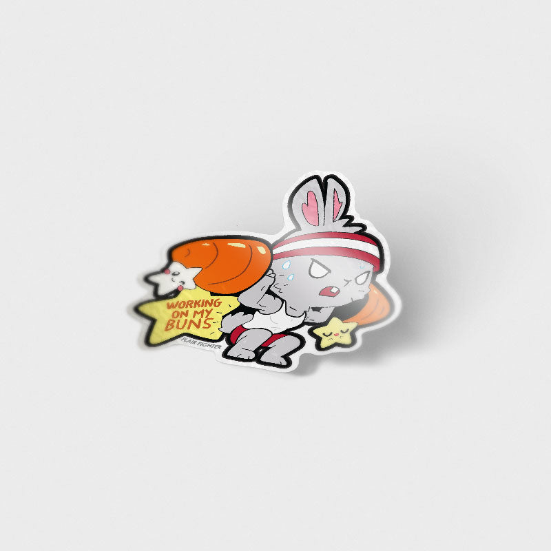 Weight Lifting Bunny Vinyl Sticker Decorative Stickers Flair Fighter   
