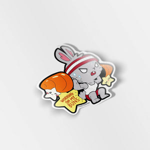 Weight Lifting Bunny Vinyl Sticker Decorative Stickers Flair Fighter
