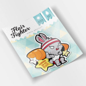 Weight Lifting Bunny Vinyl Sticker Decorative Stickers Flair Fighter