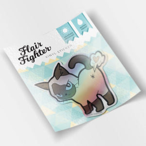 Cat Fart Holographic Vinyl Sticker Decorative Stickers Flair Fighter