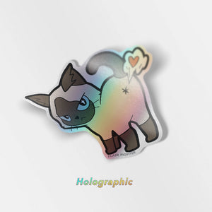 Cat Fart Holographic Vinyl Sticker Decorative Stickers Flair Fighter