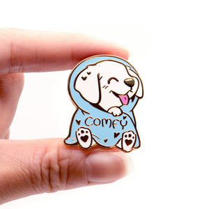Comfy Blanket Golden Retriever Enamel Pin Brooches & Lapel Pins Flair Fighter