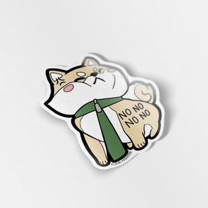 Stubborn Cream Shiba Inu NO NO NO NO Vinyl Sticker Decorative Stickers Flair Fighter