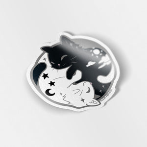 Day & Night Cats Vinyl Sticker Decorative Stickers Flair Fighter