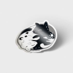 Day & Night Cats Vinyl Sticker Decorative Stickers Flair Fighter