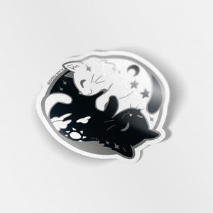 Day & Night Cats Vinyl Sticker Decorative Stickers Flair Fighter