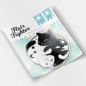 Day & Night Cats Vinyl Sticker Decorative Stickers Flair Fighter