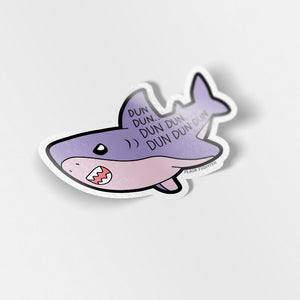 Dun Dun Dun Scary Shark Vinyl Sticker Decorative Stickers Flair Fighter