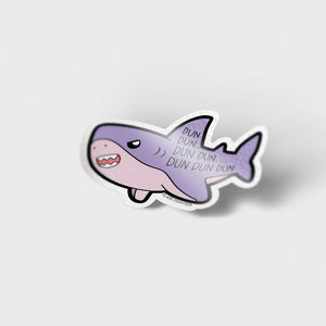 Dun Dun Dun Scary Shark Vinyl Sticker Decorative Stickers Flair Fighter