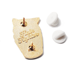 "Wake Me Up Inside" Coffee Cat Enamel Pin Brooches & Lapel Pins Flair Fighter