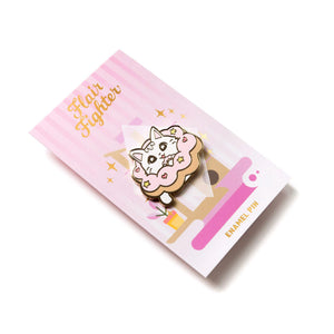 Mochi Pon-De-Ring Donut Cat Enamel Pin Brooches & Lapel Pins Flair Fighter