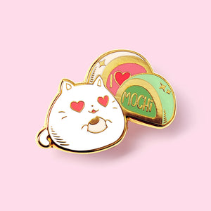 I Love Mochi Cat Enamel Pin Brooches & Lapel Pins Flair Fighter