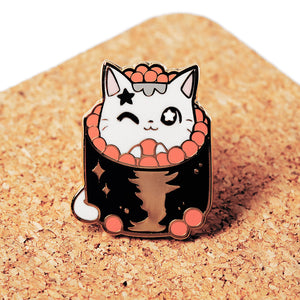 Ikura Sushi Cat Enamel Pin Brooches & Lapel Pins Flair Fighter