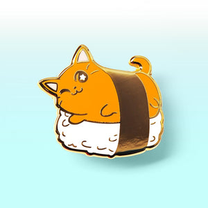 Salmon Sushi Cat Enamel Pin Brooches & Lapel Pins Flair Fighter