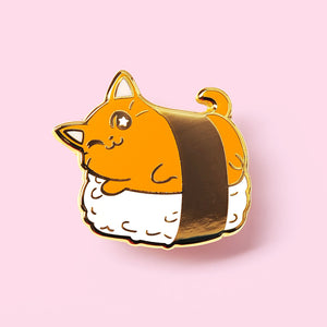 Salmon Sushi Cat Enamel Pin Brooches & Lapel Pins Flair Fighter