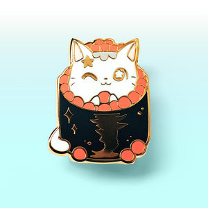 Ikura Sushi Cat Enamel Pin Brooches & Lapel Pins Flair Fighter