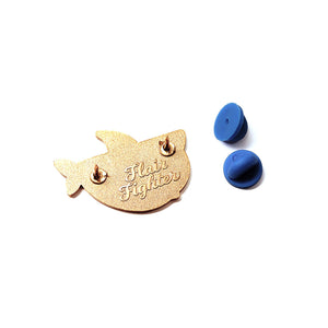 Bite Me "om nom nom" Shark Enamel Pin Brooches & Lapel Pins Flair Fighter