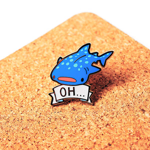 Oh Whale Shark Enamel Pin Brooches & Lapel Pins Flair Fighter