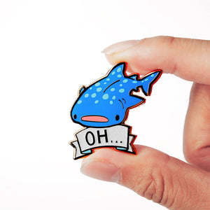 Oh Whale Shark Enamel Pin Brooches & Lapel Pins Flair Fighter   