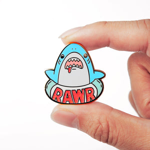 RAWR Shark Enamel Pin Brooches & Lapel Pins Flair Fighter