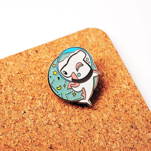 Hammerhead Space Shark Enamel Pin Brooches & Lapel Pins Flair Fighter