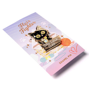 Bad Luck Club Black Cat Enamel Pin Brooches & Lapel Pins Flair Fighter