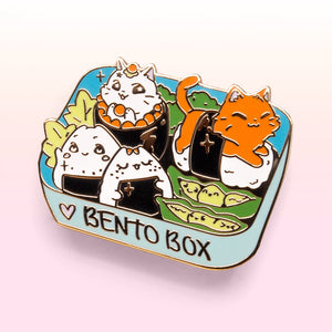 Bento Box Cats Enamel Pin Brooches & Lapel Pins Flair Fighter