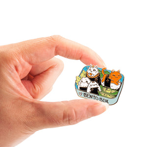 Bento Box Cats Enamel Pin Brooches & Lapel Pins Flair Fighter