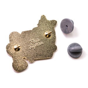 I Work So My Cat Can Live A Better Life (Korat Cat) Enamel Pin Brooches & Lapel Pins Flair Fighter