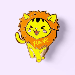 Rawr Lion Cat Enamel Pin Brooches & Lapel Pins Flair Fighter